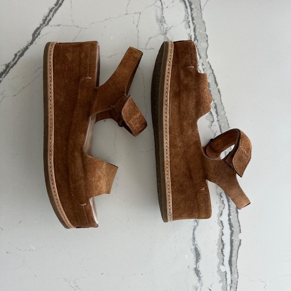 Italeau Handmade Platform Ankle Sandals Sz 38 - Picture 10 of 10